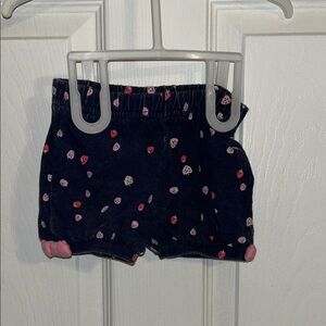 Jumping Beans Navy Shorts with Pink and Red Patterns